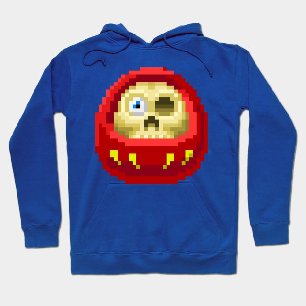 8 Bit Daruma doll Skull Hoodie by EvilTees